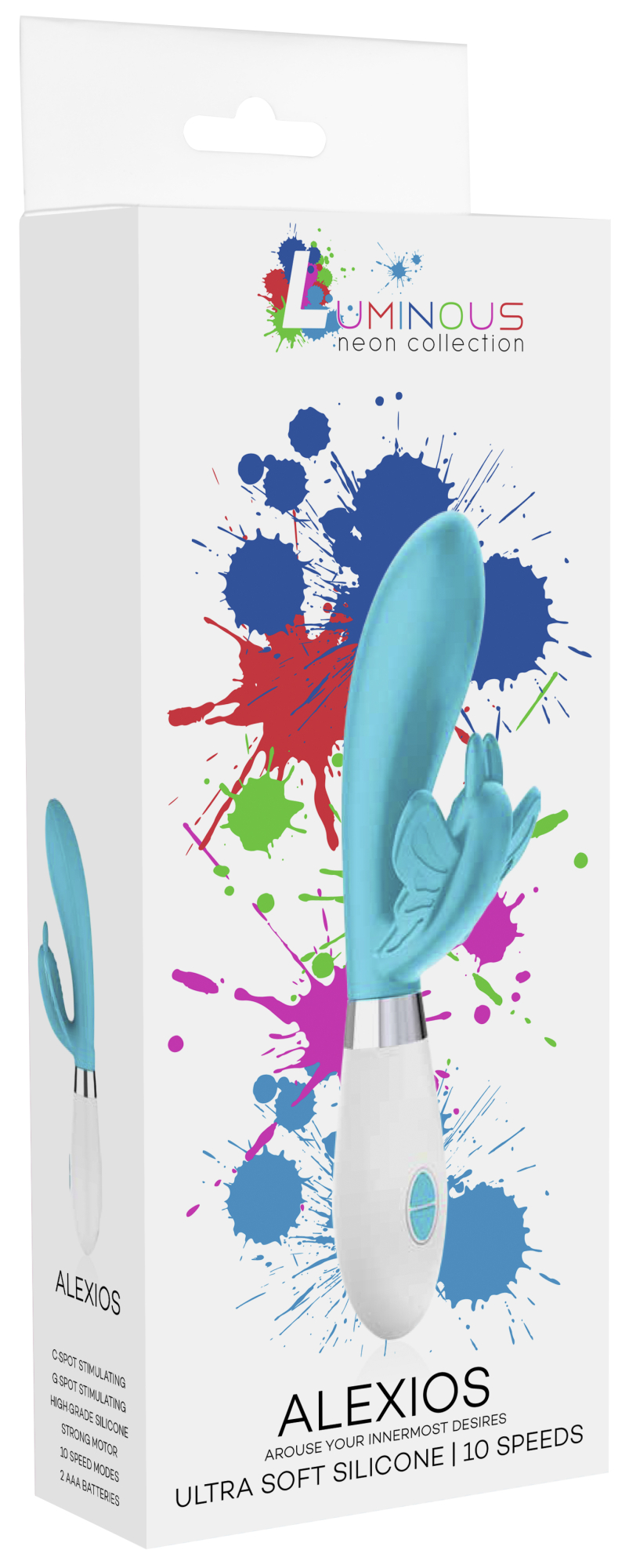 Вибратор - кролик Alexios (небесно голубой)