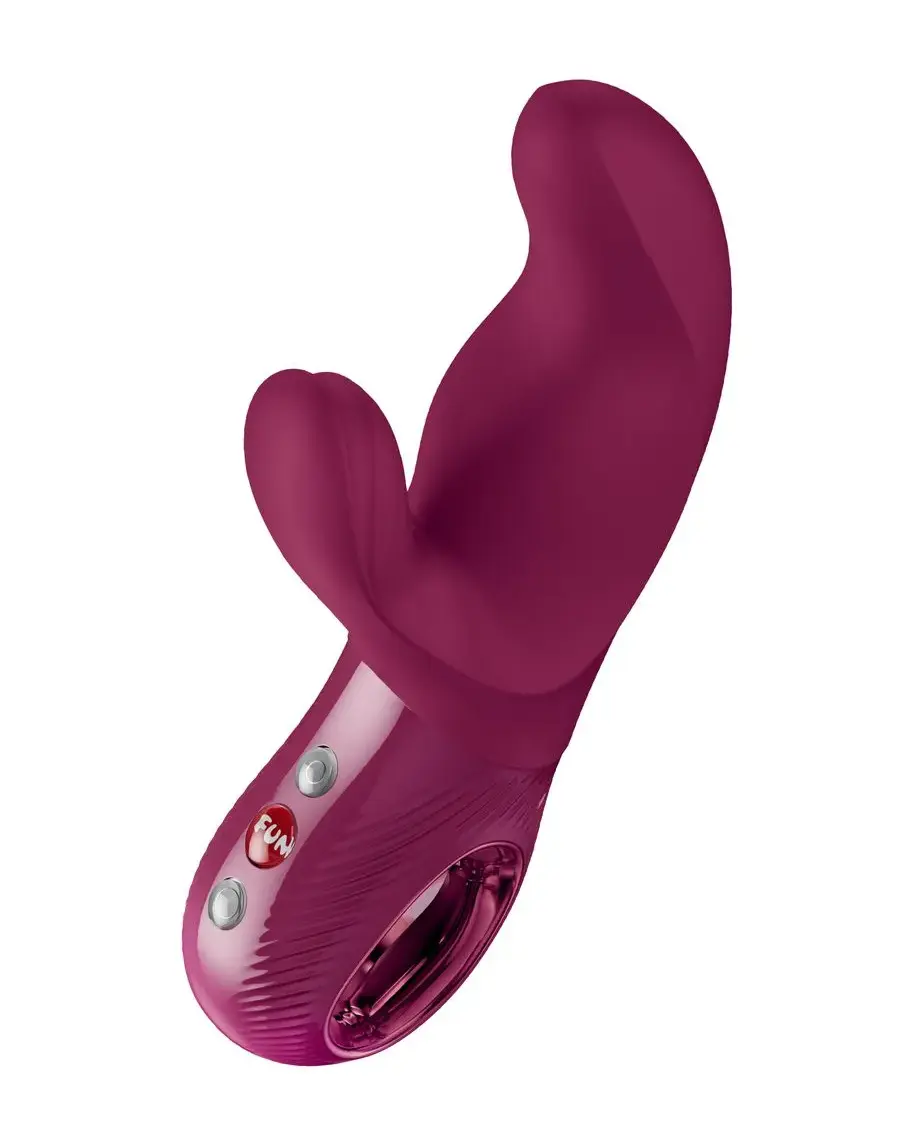 вибратор с клиторальным стимулятором fun factory miss bi, силикон, бордовый, 17 см в Воронеже
