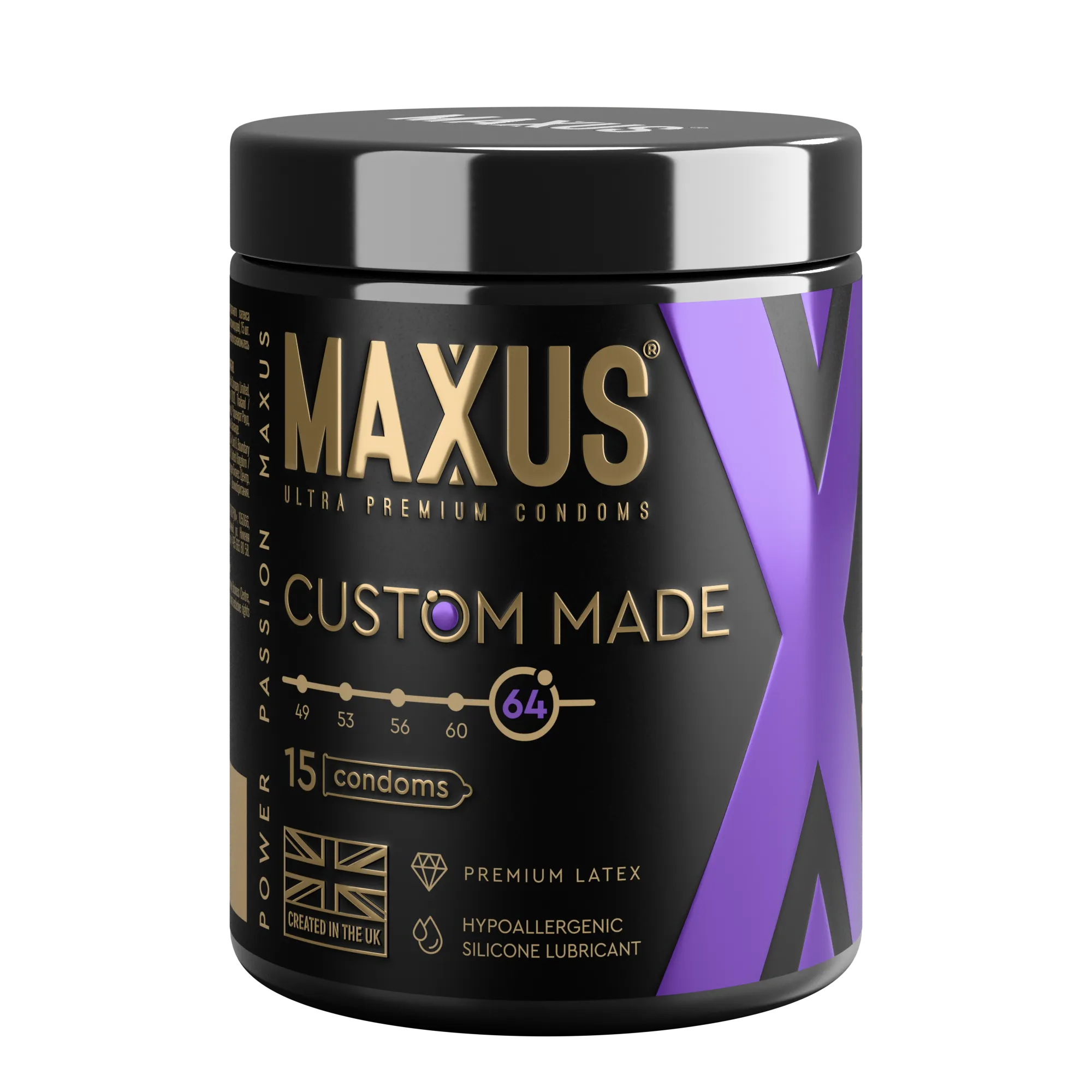 MAXUS Презервативы Custom Made 64 гладкие X-Edition, 15 шт.