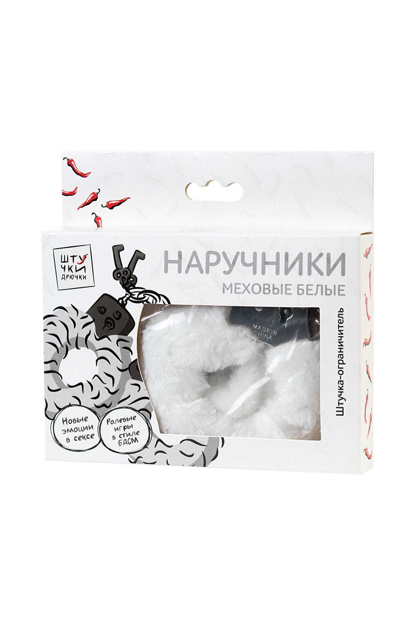 наручники штучки-дрючки, меховые, белые в Воронеже
