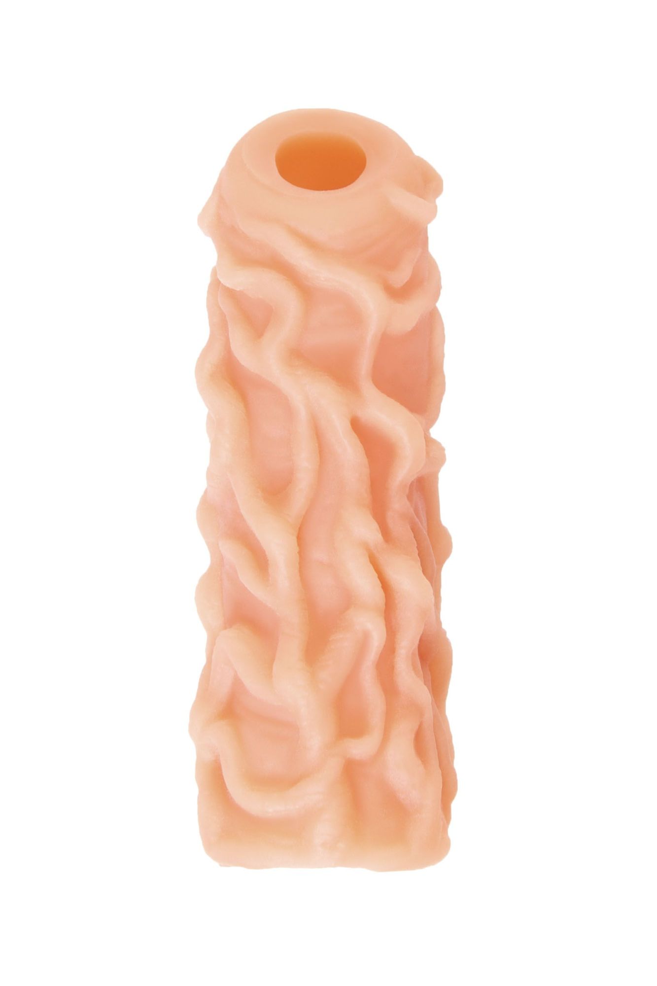 насадка kokos реалистичная с дополнительной стимуляцией, tpe, телесная, 12 см в Воронеже