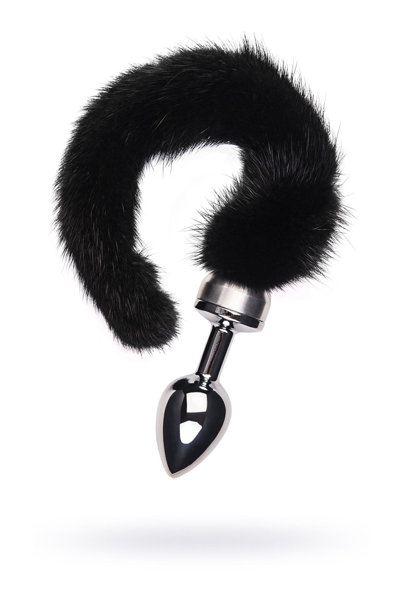 анальная втулка metal by toyfa, металл, серебряная, с черным хвостом, 32 см, ø 2,9 см, 175 г в Воронеже