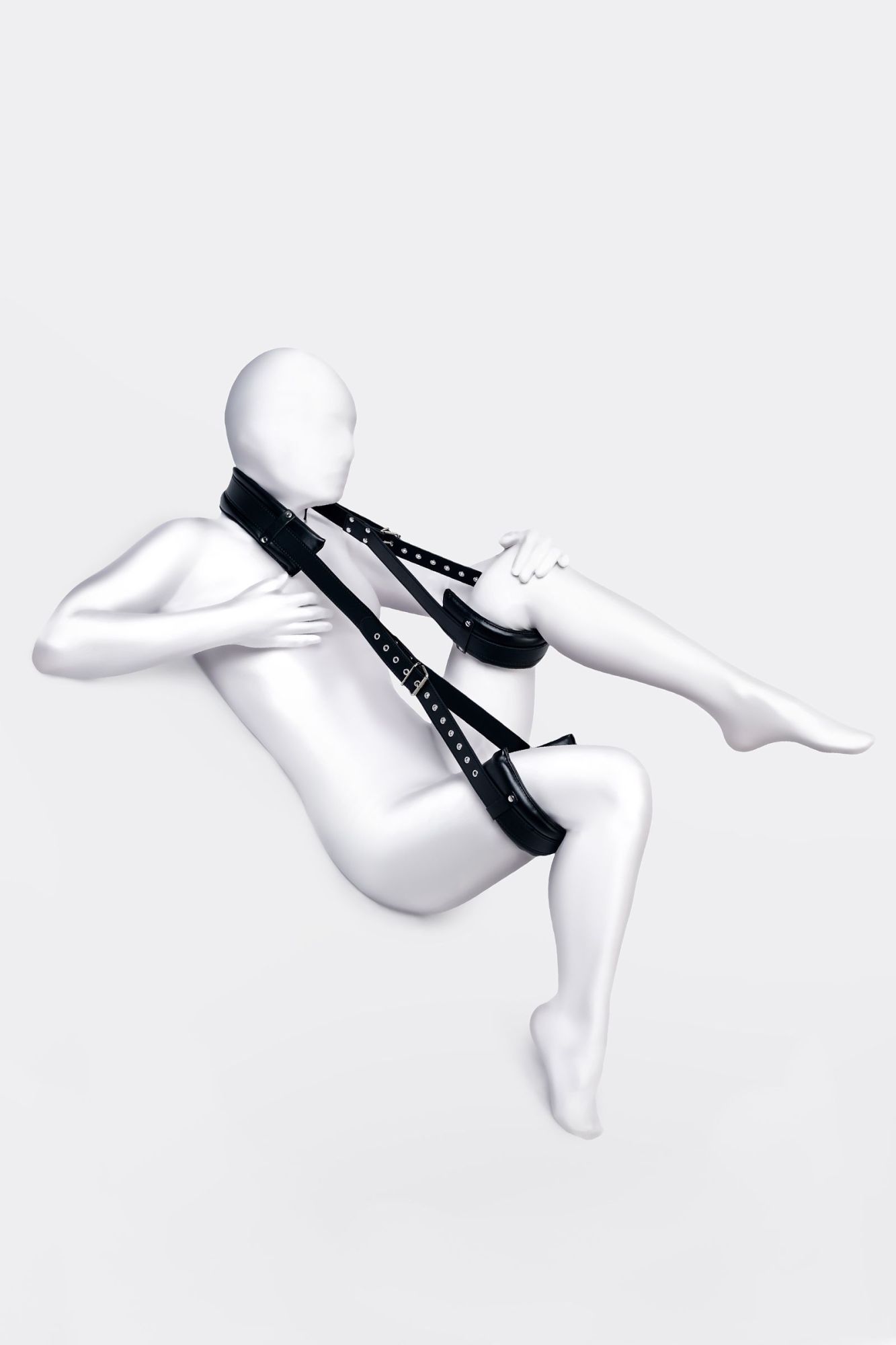 стропа фиксирующая anonymo, pu кожа, черная, 145 см в Воронеже