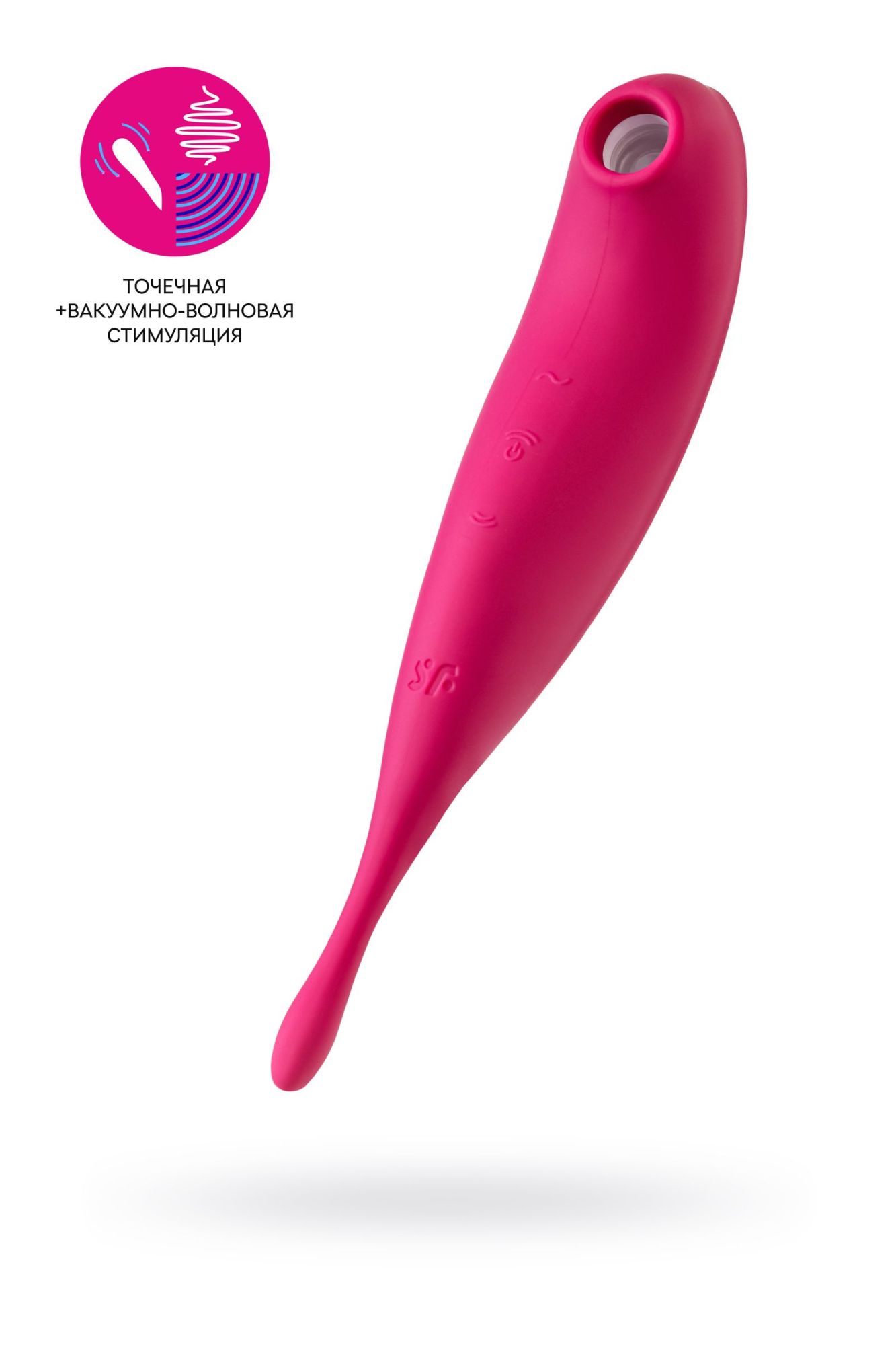 вакуум-волновой бесконтактный стимулятор клитора satisfyer twirling pro, силикон, красный, 20 см в Воронеже
