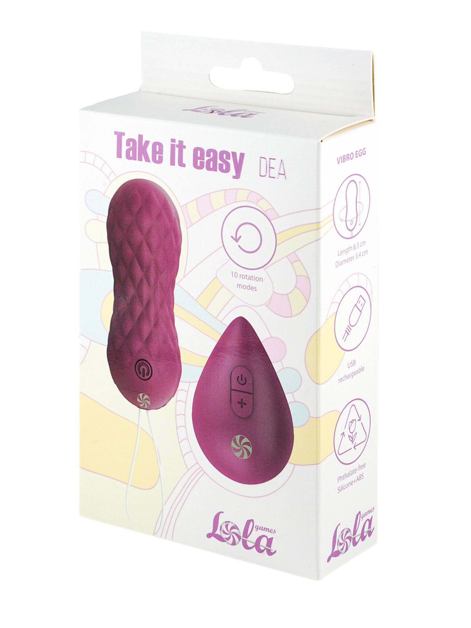 вращающиеся виброшарики на пульте take it easy dea purple 9021-06lola в Воронеже