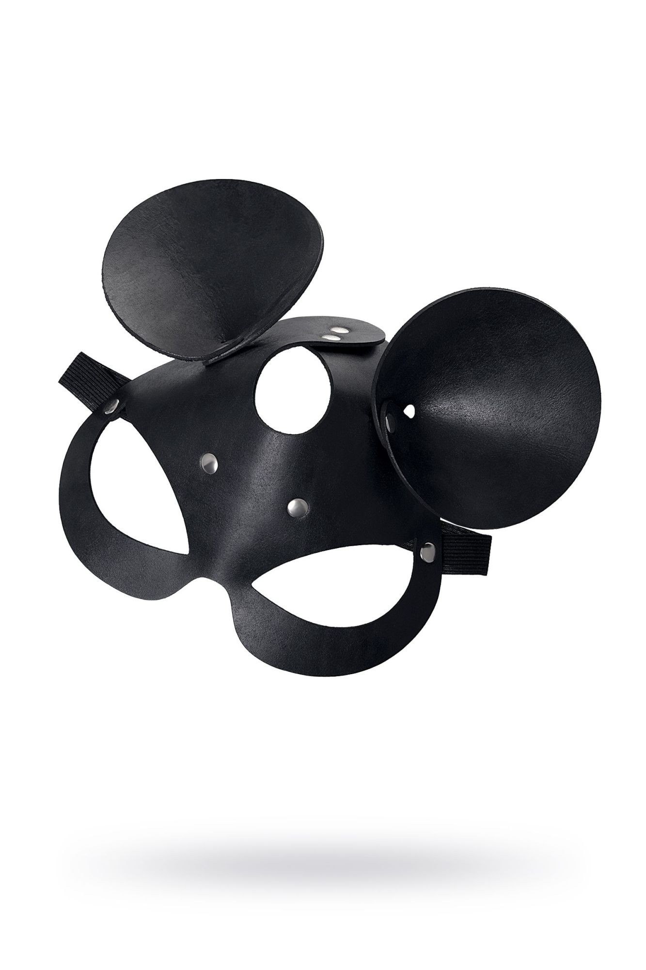 маска pecado bdsm, с ушками мышки, натуральная кожа, черный в Воронеже