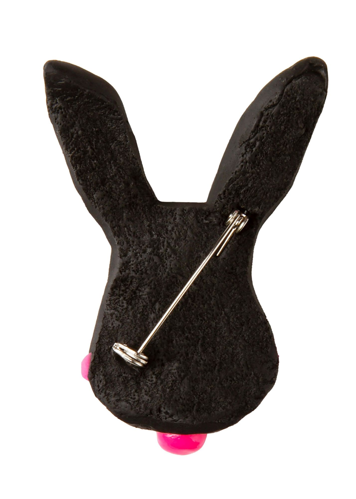 брошь черный кролик с розовым кляпом на булавке в Воронеже