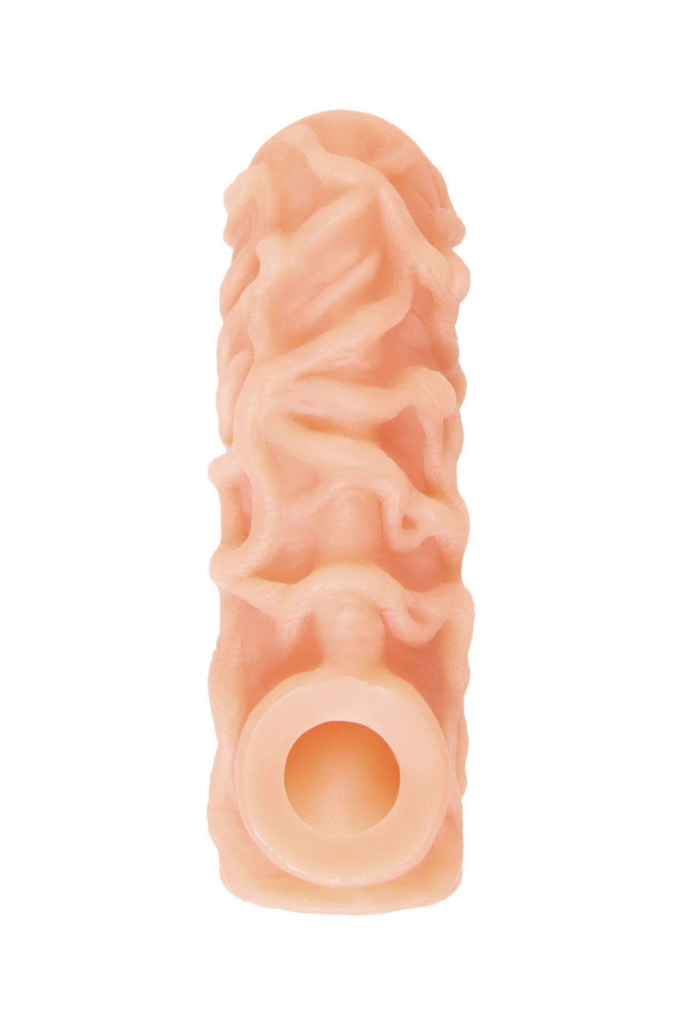 насадка kokos реалистичная с дополнительной стимуляцией, tpe, телесная, 12 см в Воронеже