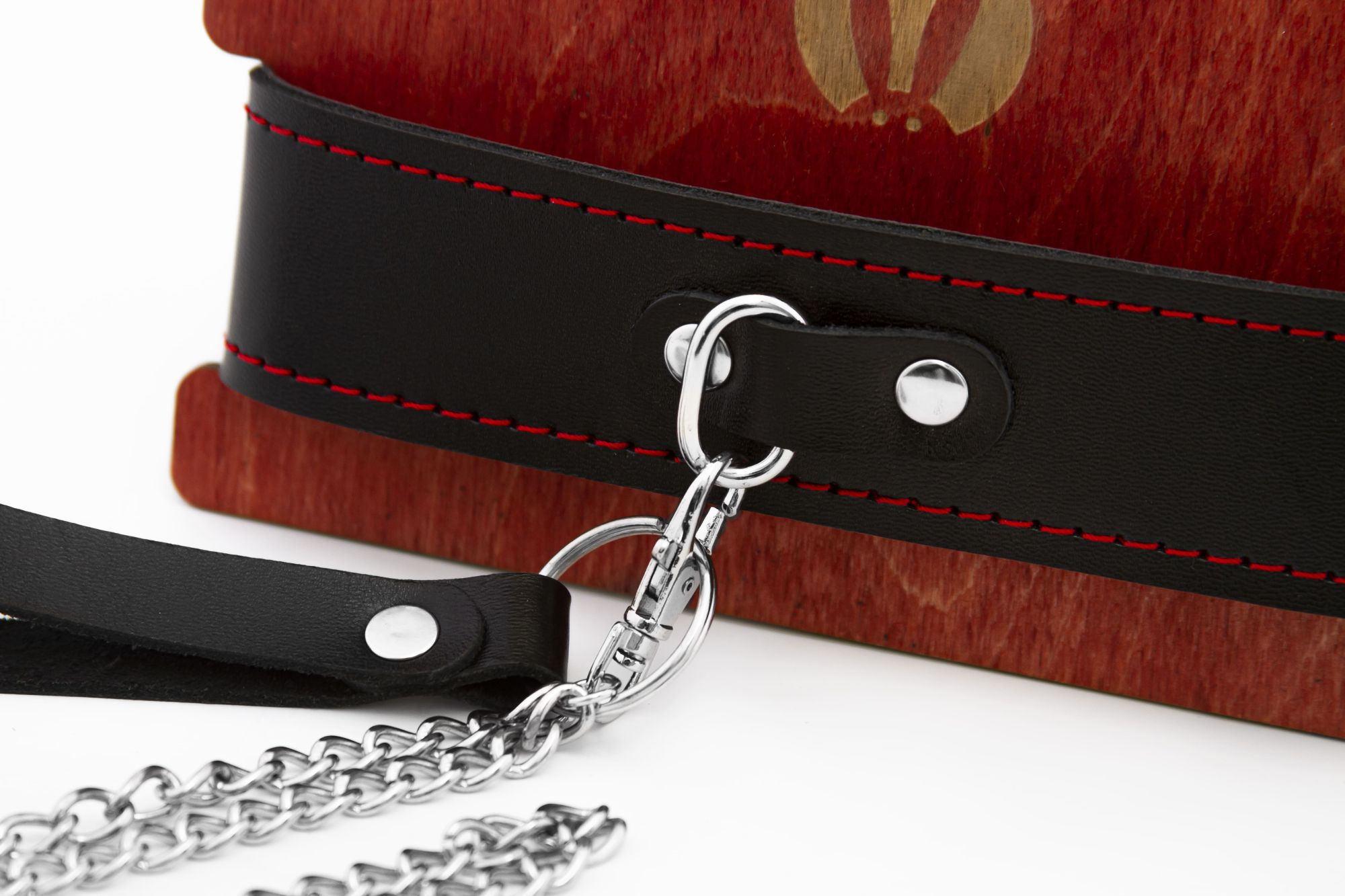 ошейник pinkrabbit двухслойный, с красной строчкой в Воронеже