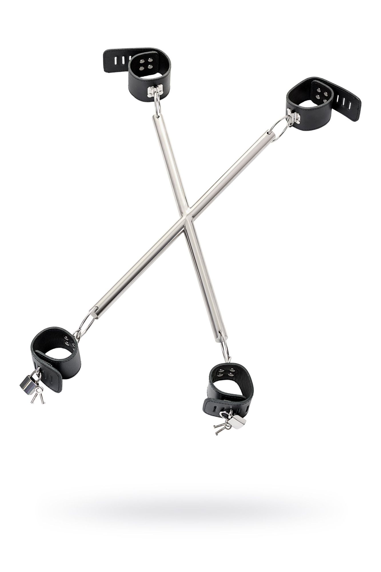 комплект бондажный toyfa theatre, кожа-металл, черный в Воронеже
