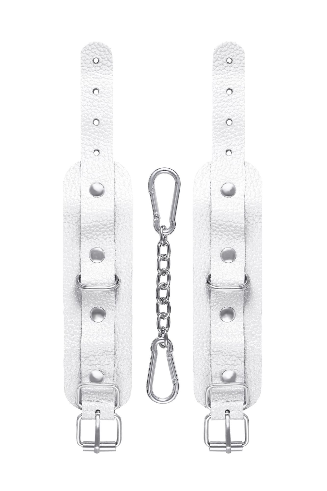 наручники-браслеты pecado bdsm, мини со скруглёнными углами, натуральная кожа, белые в Воронеже