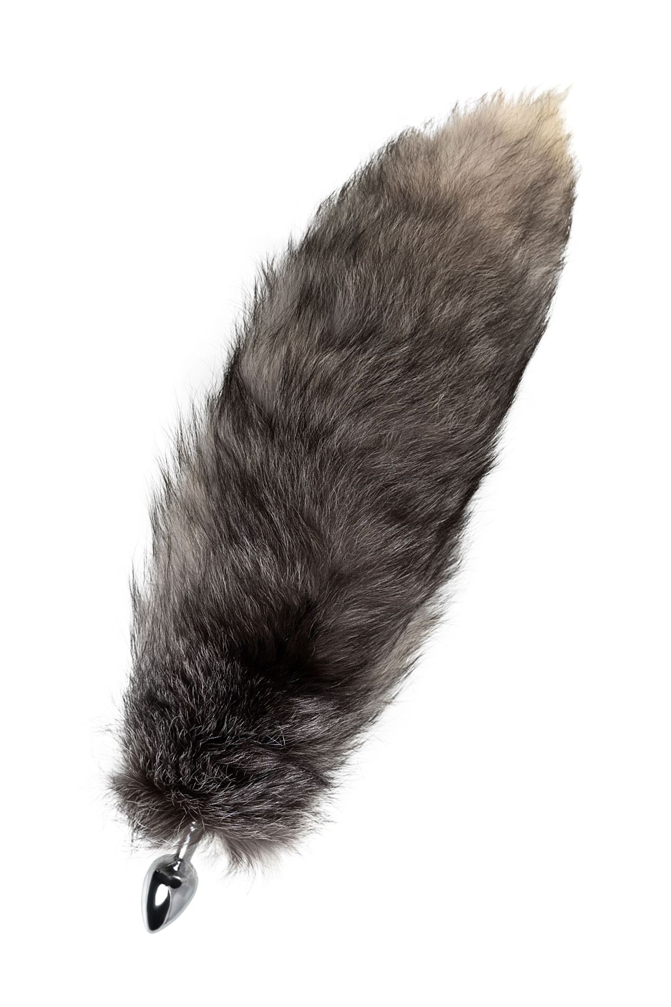 анальная пробка pecado bdsm, с натуральным лисьим хвостом, металл, серебряная в Воронеже