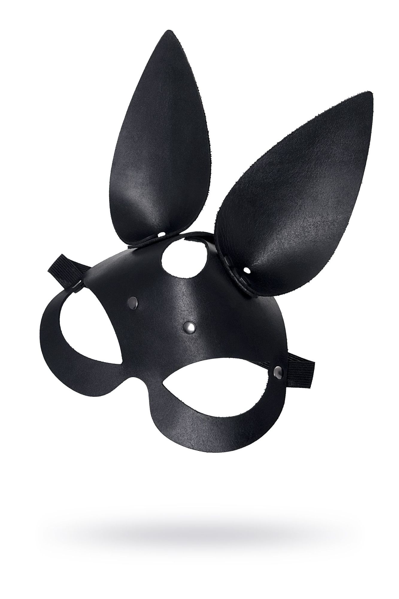 маска pecado bdsm, с ушками зайки, натуральная кожа, черный в Воронеже