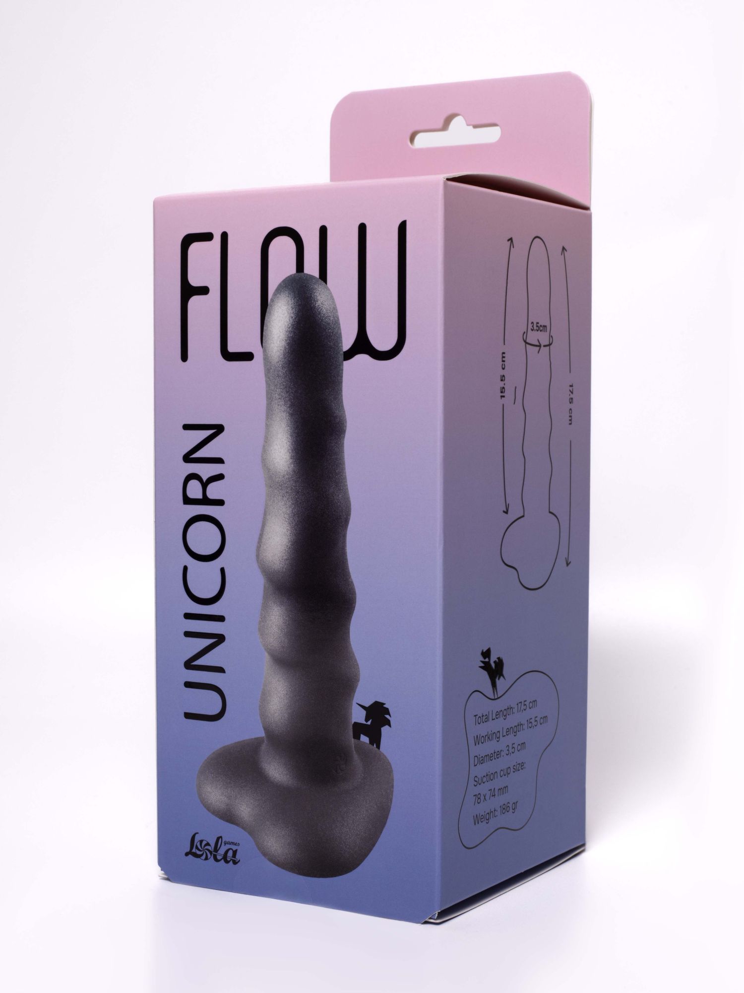 нереалистичный дилдо unicorn black 2043-03lola в Воронеже