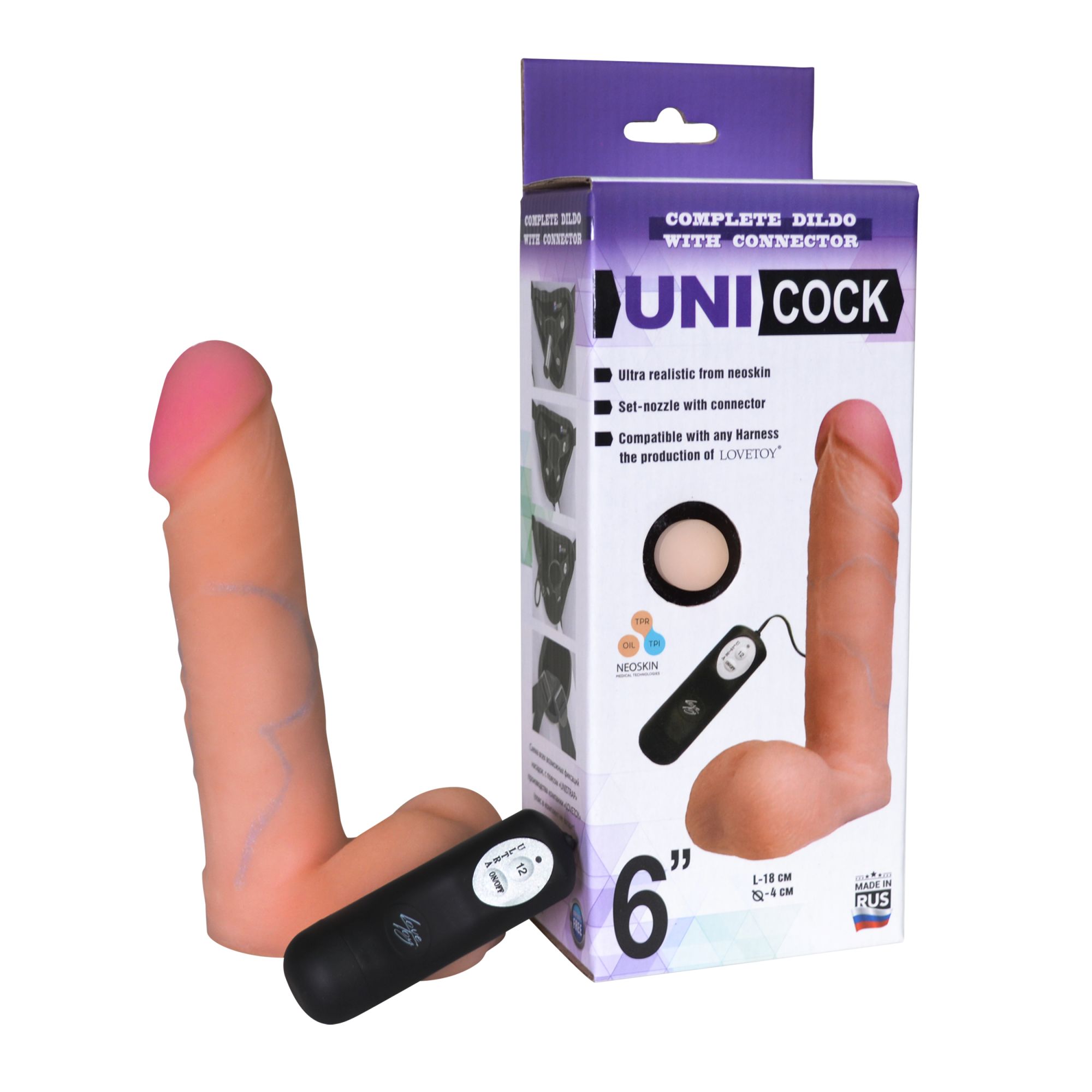 насадка на harness с вибрацией 12 режимов unicock 6"d  081413ru в Воронеже