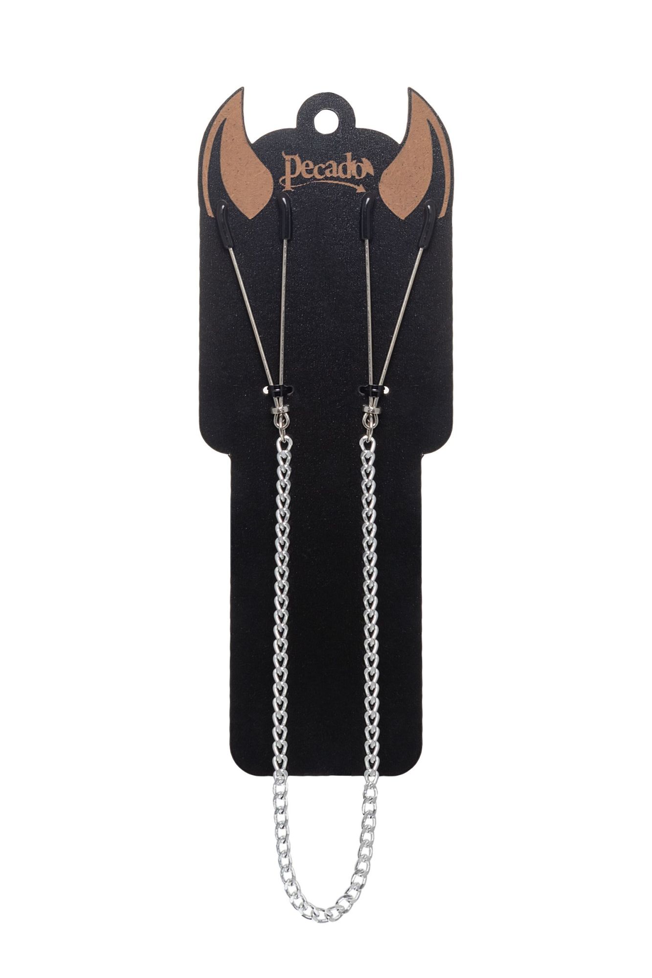 зажимы на соски pecado bdsm, «вилки», на цепочке, металл, серебро в Воронеже