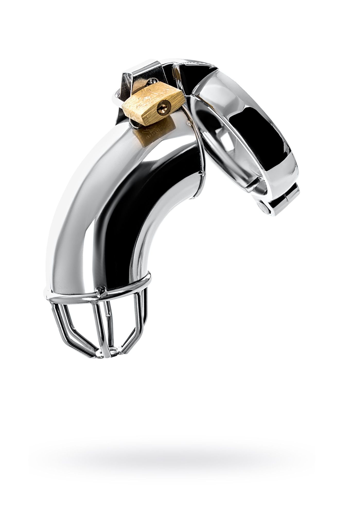 пояс верности мужской toyfa metal с открытой головкой, серебряный, 13 см в Воронеже