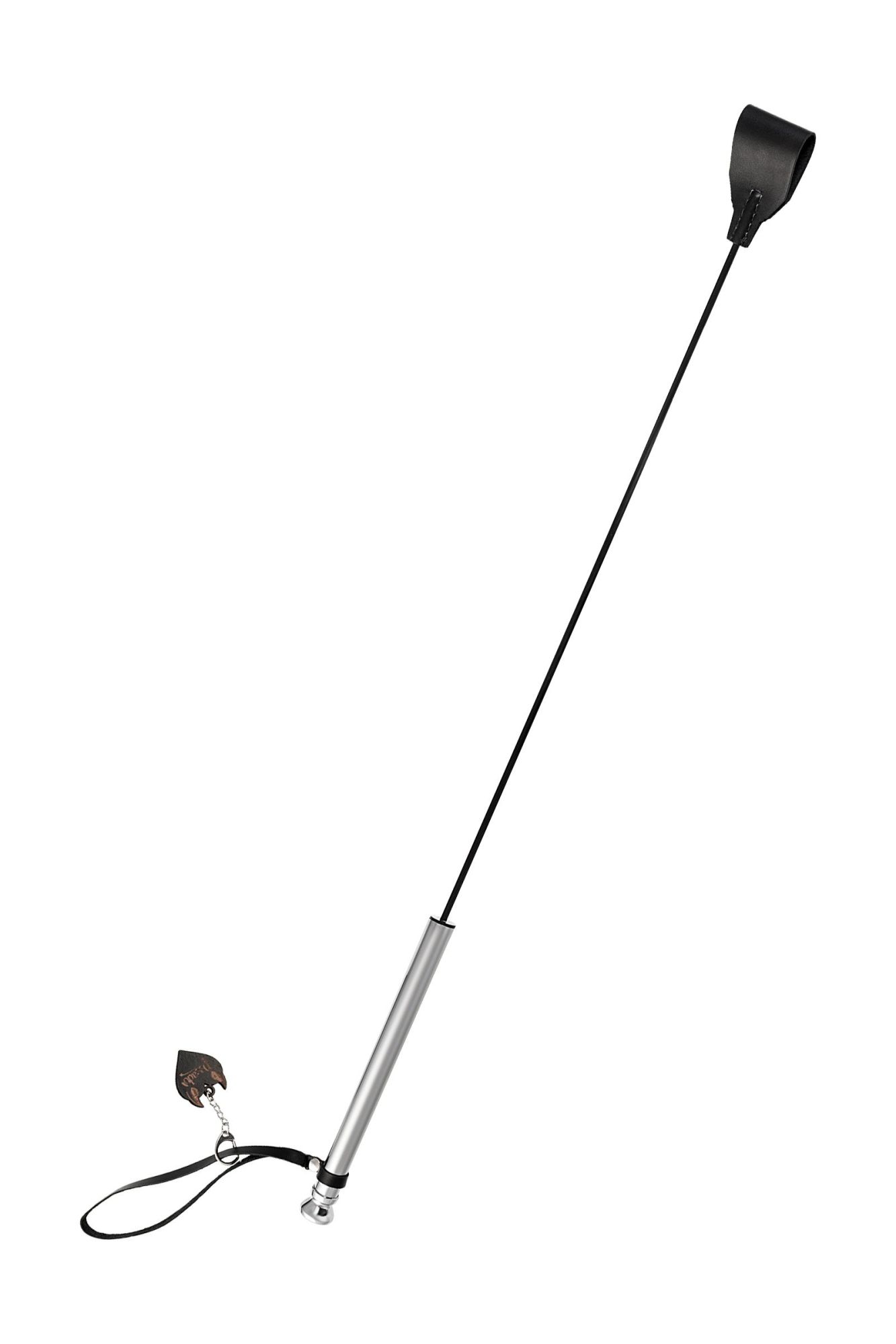 стек pecado bdsm, с металлической рукоятью, модель 2, натуральная кожа, чёрный в Воронеже