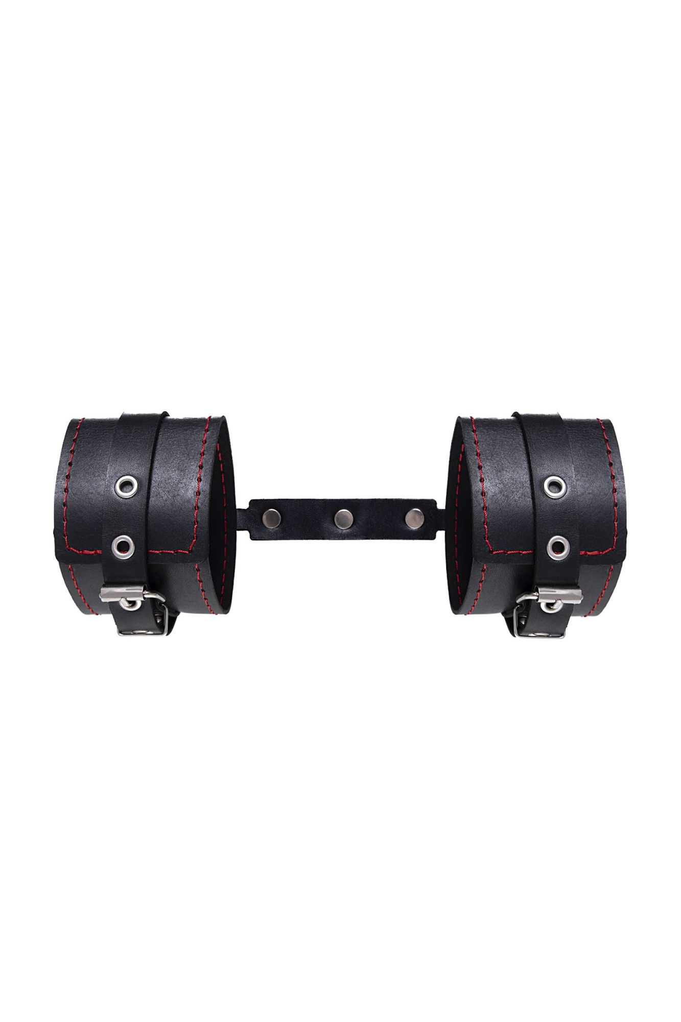 оковы pecado bdsm, однослойные с контрастной строчкой, натуральная кожа, черные в Воронеже