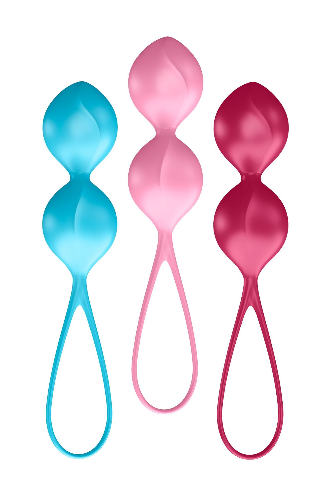 набор вагинальных шариков satisfyer  balls c03 double, силикон, ассорти, ø 3 см. в Воронеже