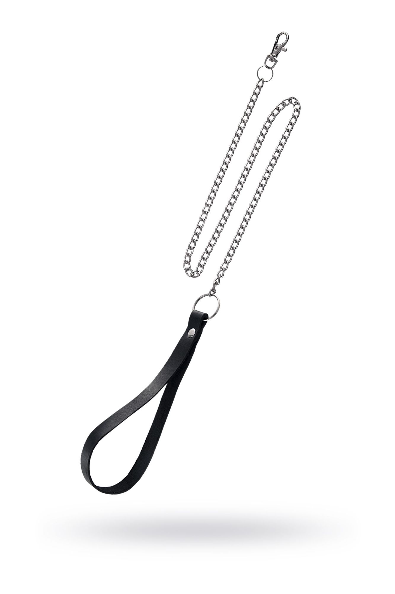 поводок pecado bdsm, с карабином для ошейника, натуральная кожа, черный в Воронеже
