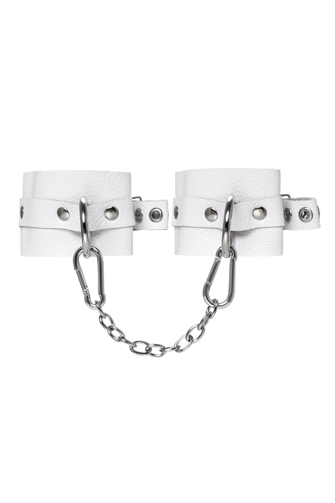 наручники pecado bdsm, мягкие с люверсами, натуральная кожа, белые в Воронеже