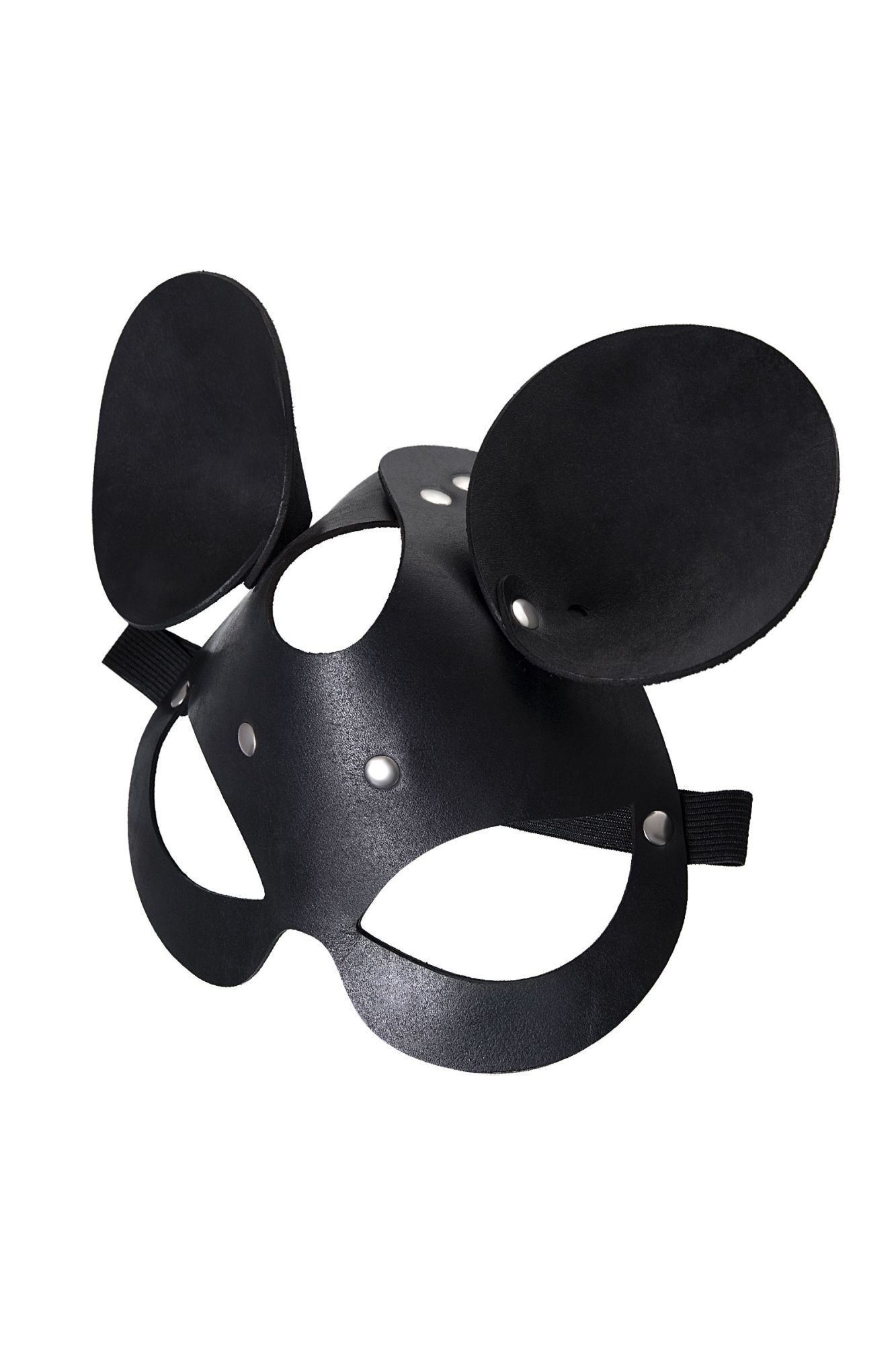 маска pecado bdsm, с ушками мышки, натуральная кожа, черный в Воронеже