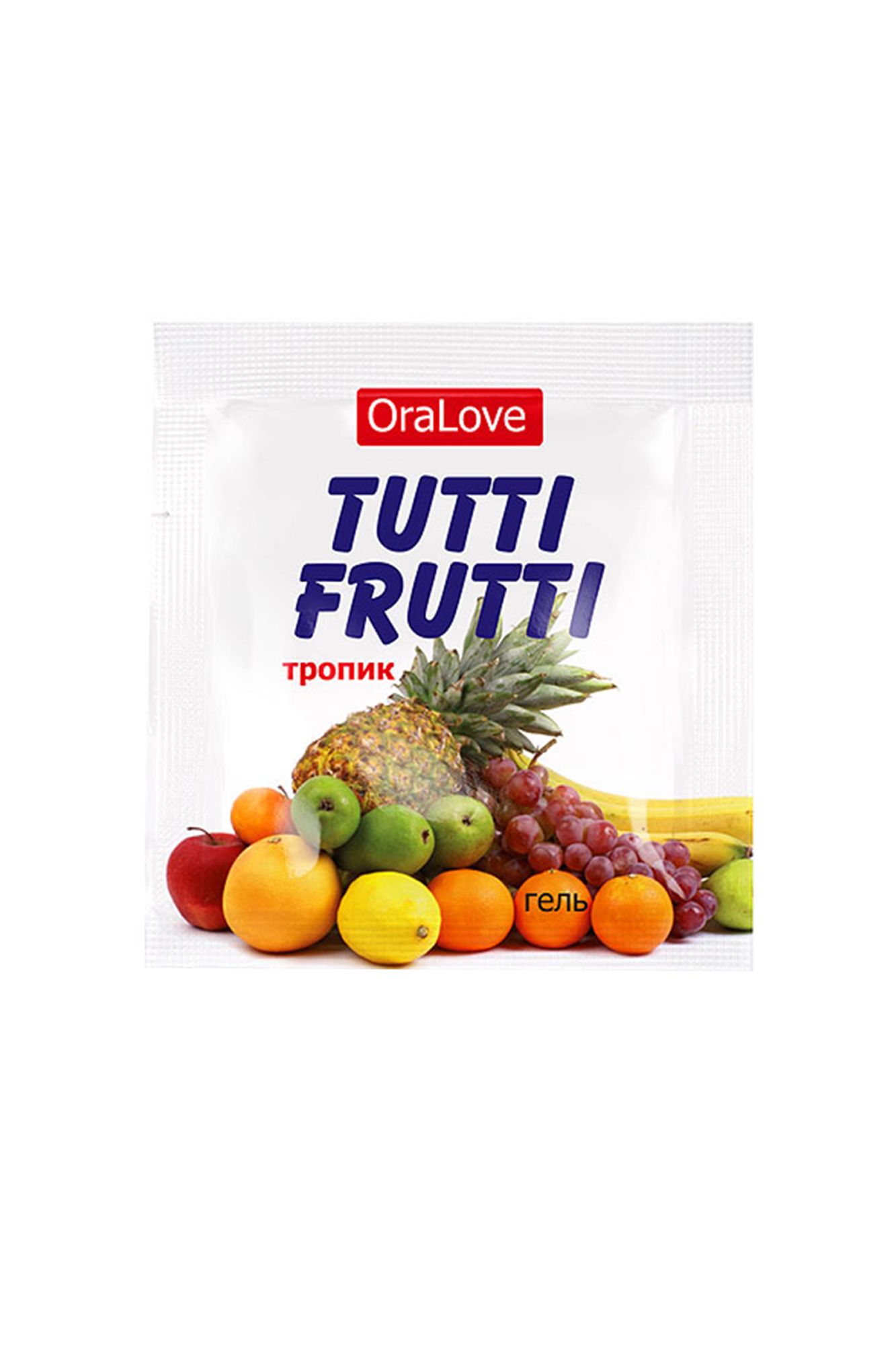 съедобная гель-смазка tutti-frutti для орального секса со вкусом экзотических фруктов ,4гр по 20 шт в Воронеже
