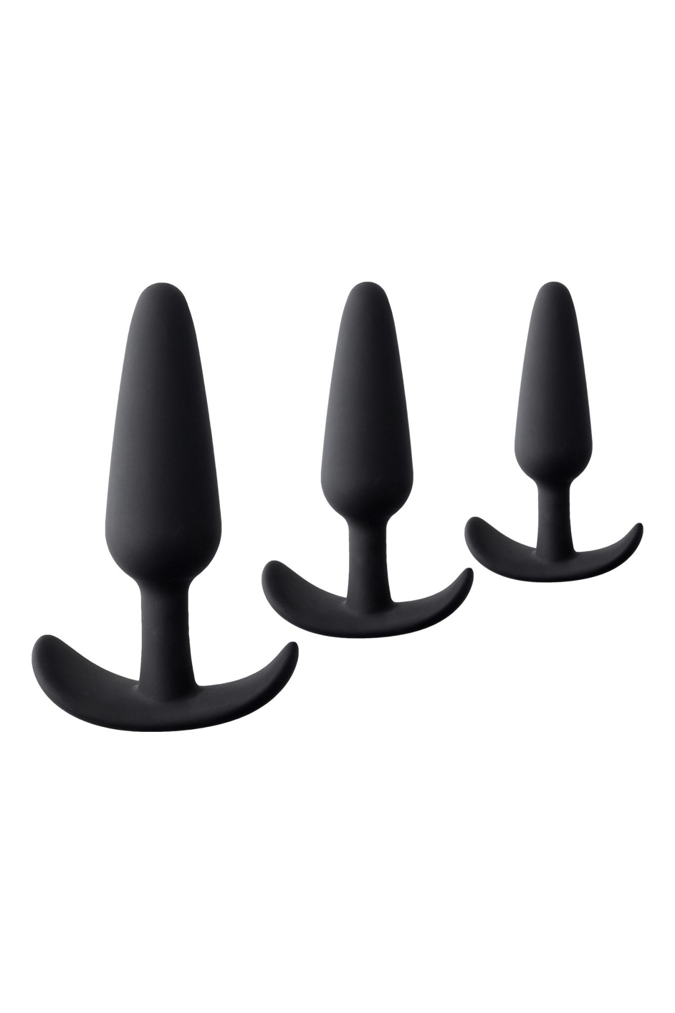 набор анальных втулок toyfa popo pleasure eridani, силикон, черный, 3 шт. в Воронеже