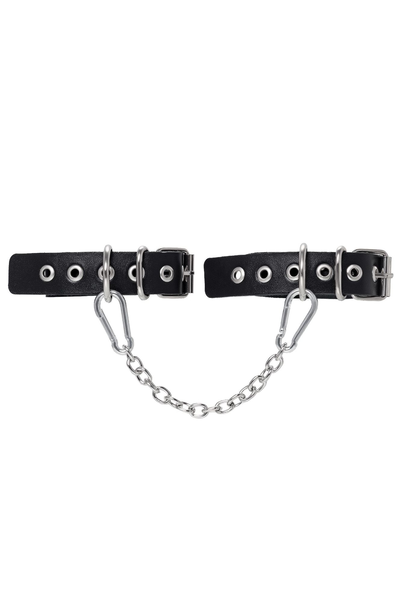 оковы pecado bdsm, из одного ремешка с люверсами, натуральная кожа, чёрные в Воронеже