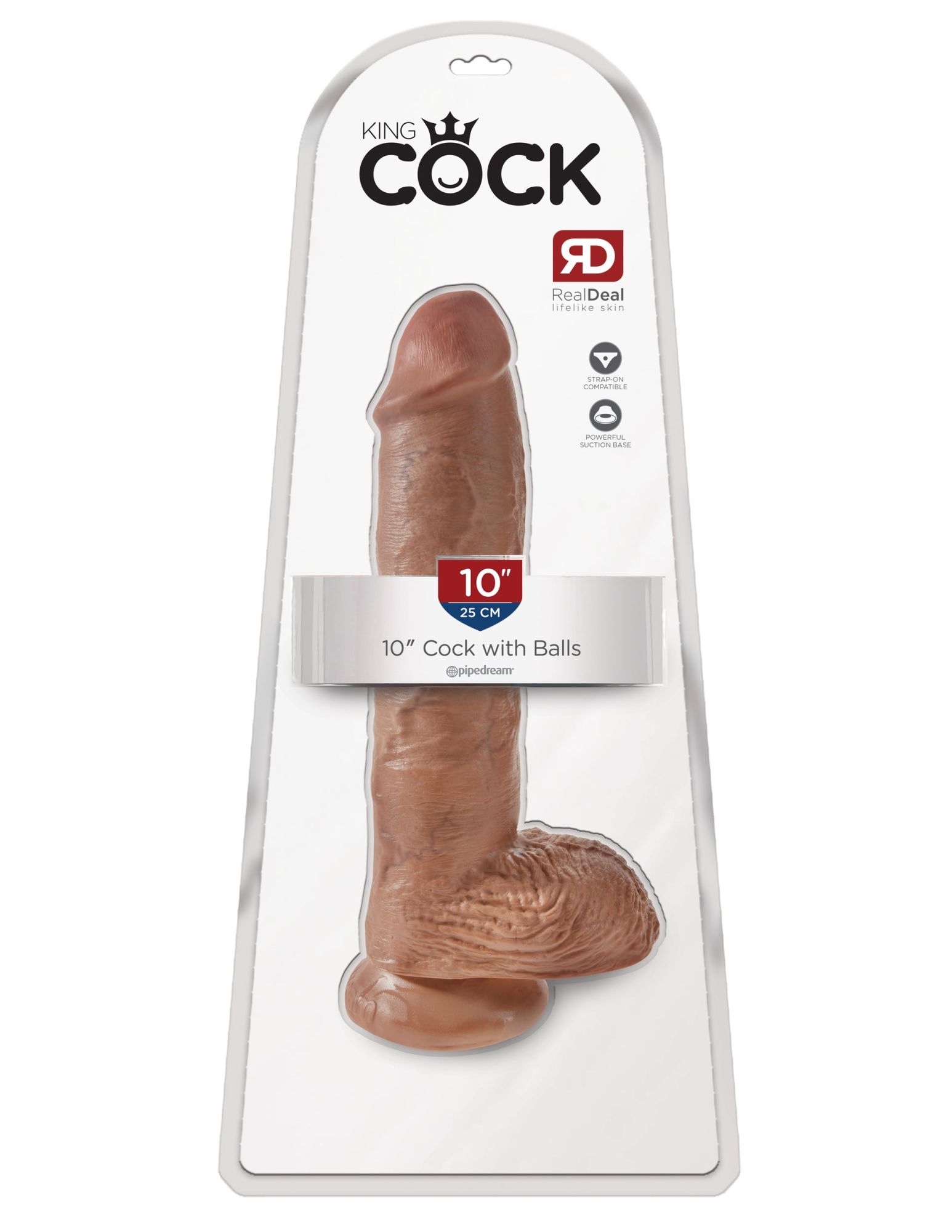 фаллоимитатор king cock 25 см мулат cock with balls pipedream 550922pd в Воронеже