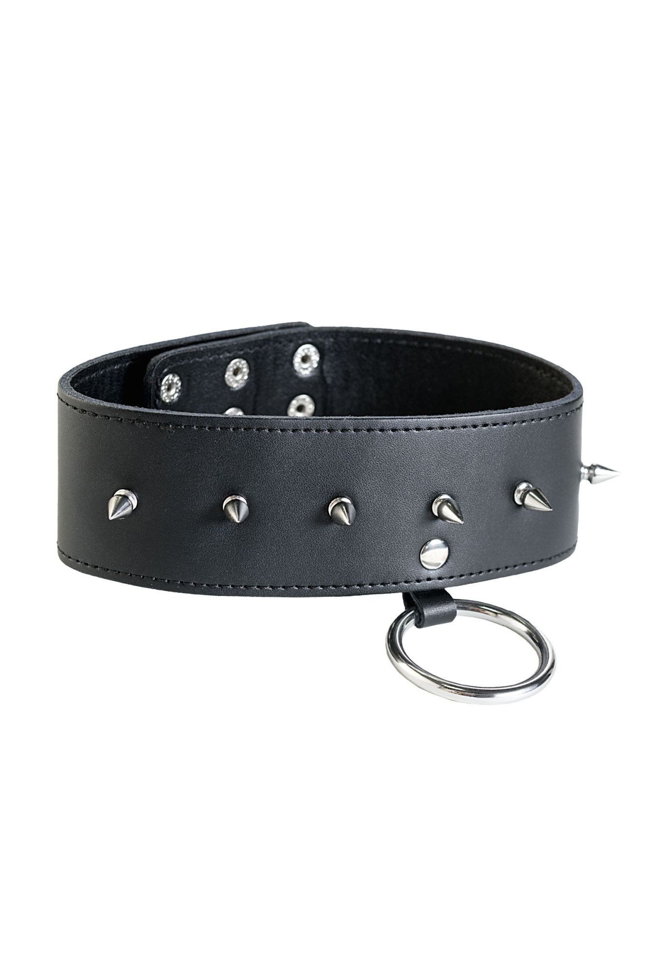 ошейник toyfa theatre кожаный с шипами, черный в Воронеже