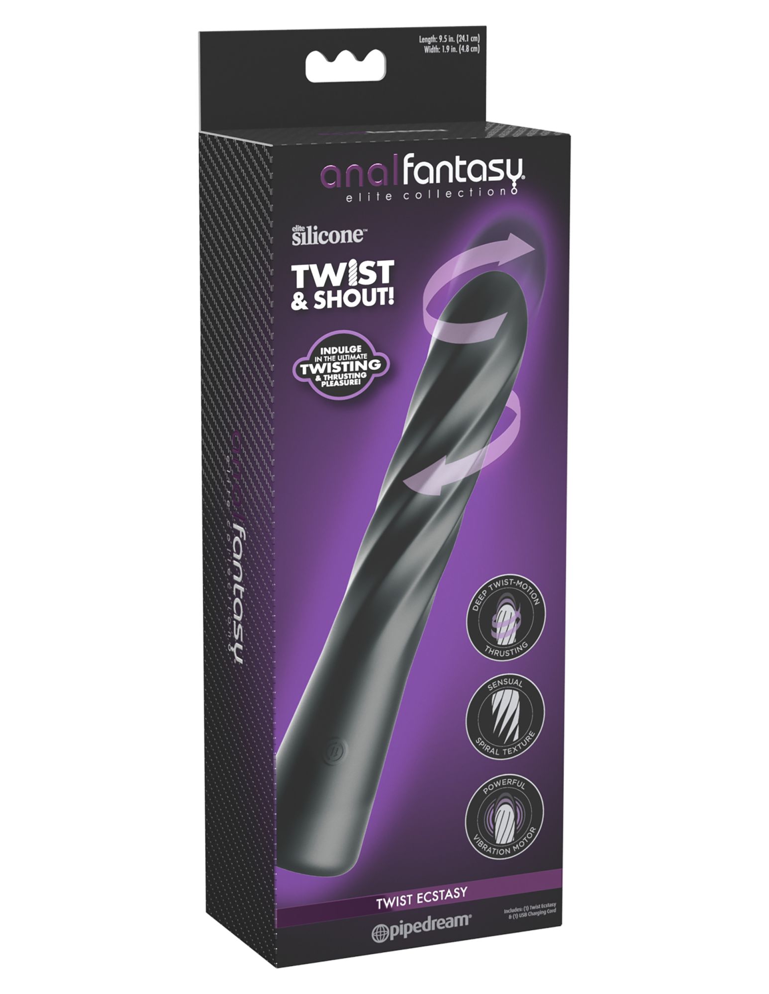 анальный вибростимулятор с вращением и фрикциями twist ecstasy 480023pd в Воронеже