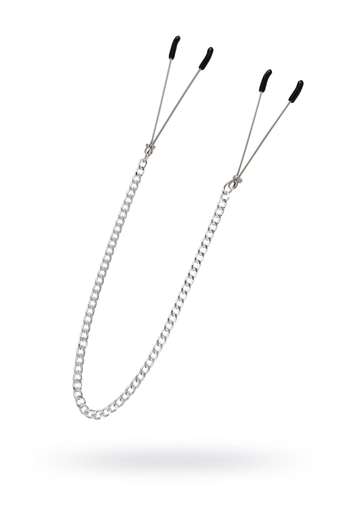 зажимы на соски pecado bdsm, «вилки», на цепочке, металл, серебро в Воронеже