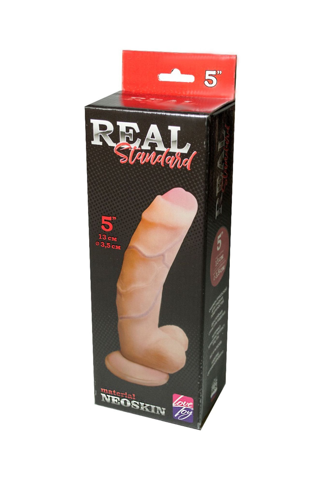 фаллоимитатор неоскин на присоске real standard lovetoy, tpr, телесный, 18 см в Воронеже