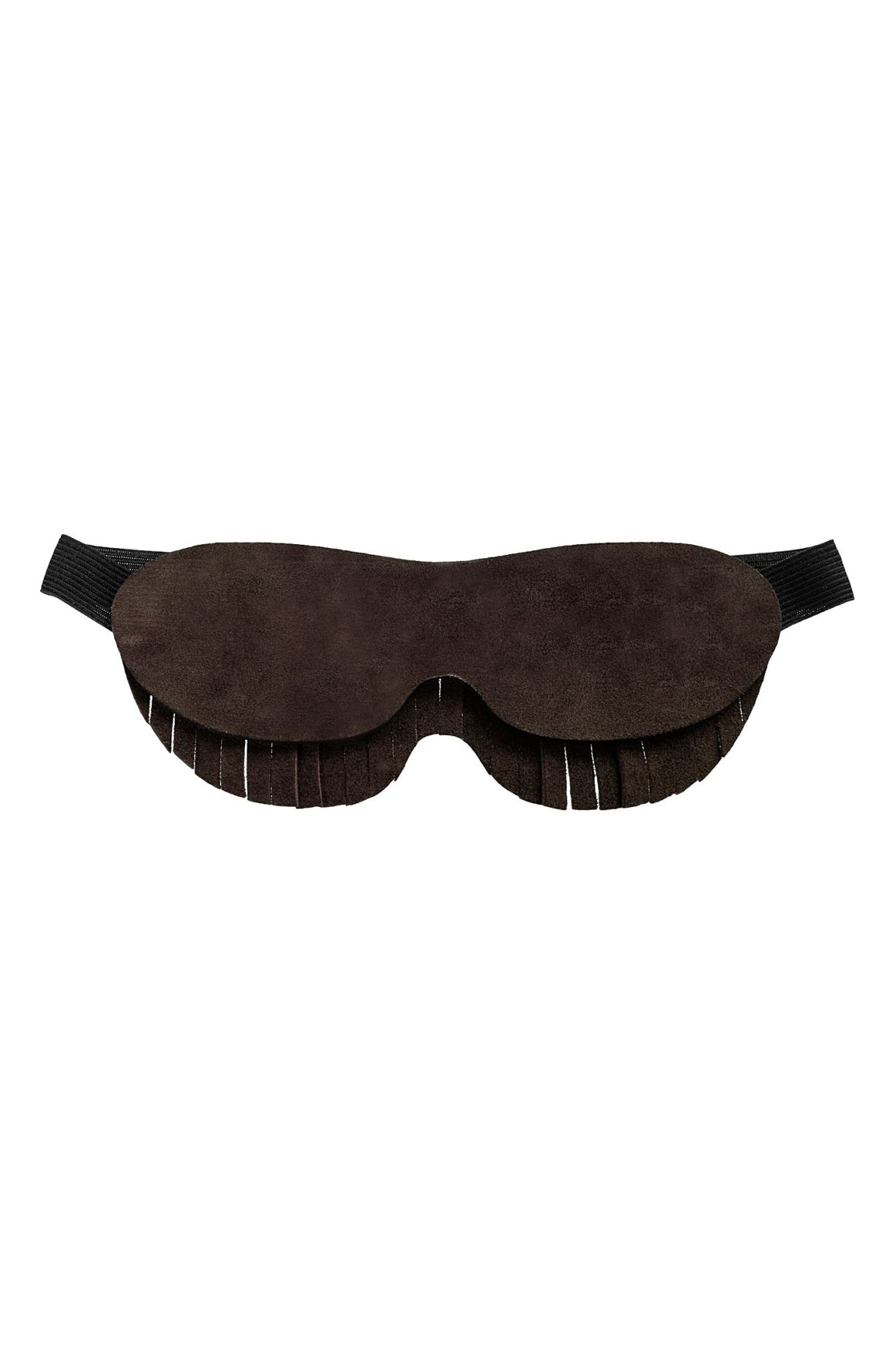 маска pecado bdsm, с бахромой, натуральный велюр, коричневый в Воронеже