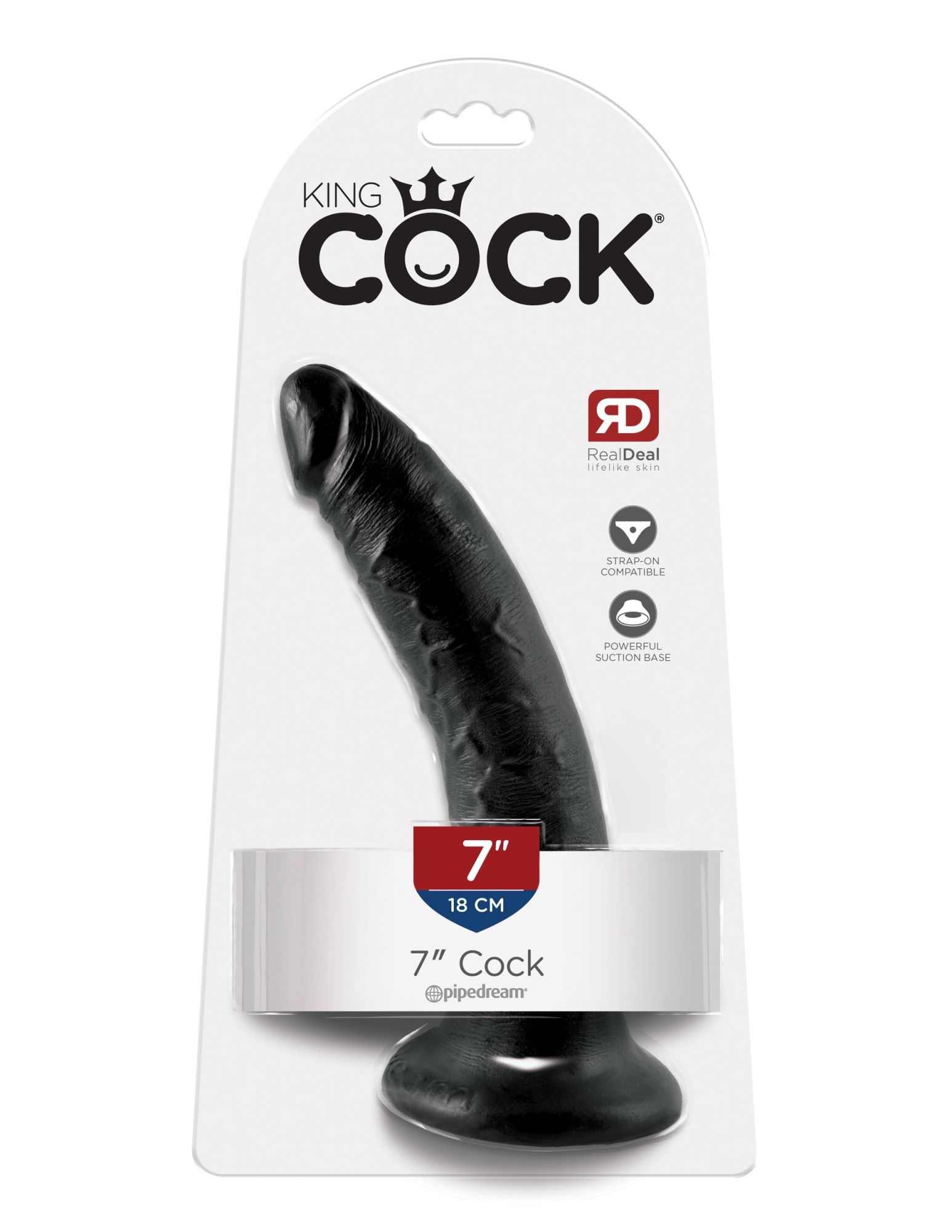 фаллоимитатор king cock 7" cock - черный pipedream 550223pd в Воронеже