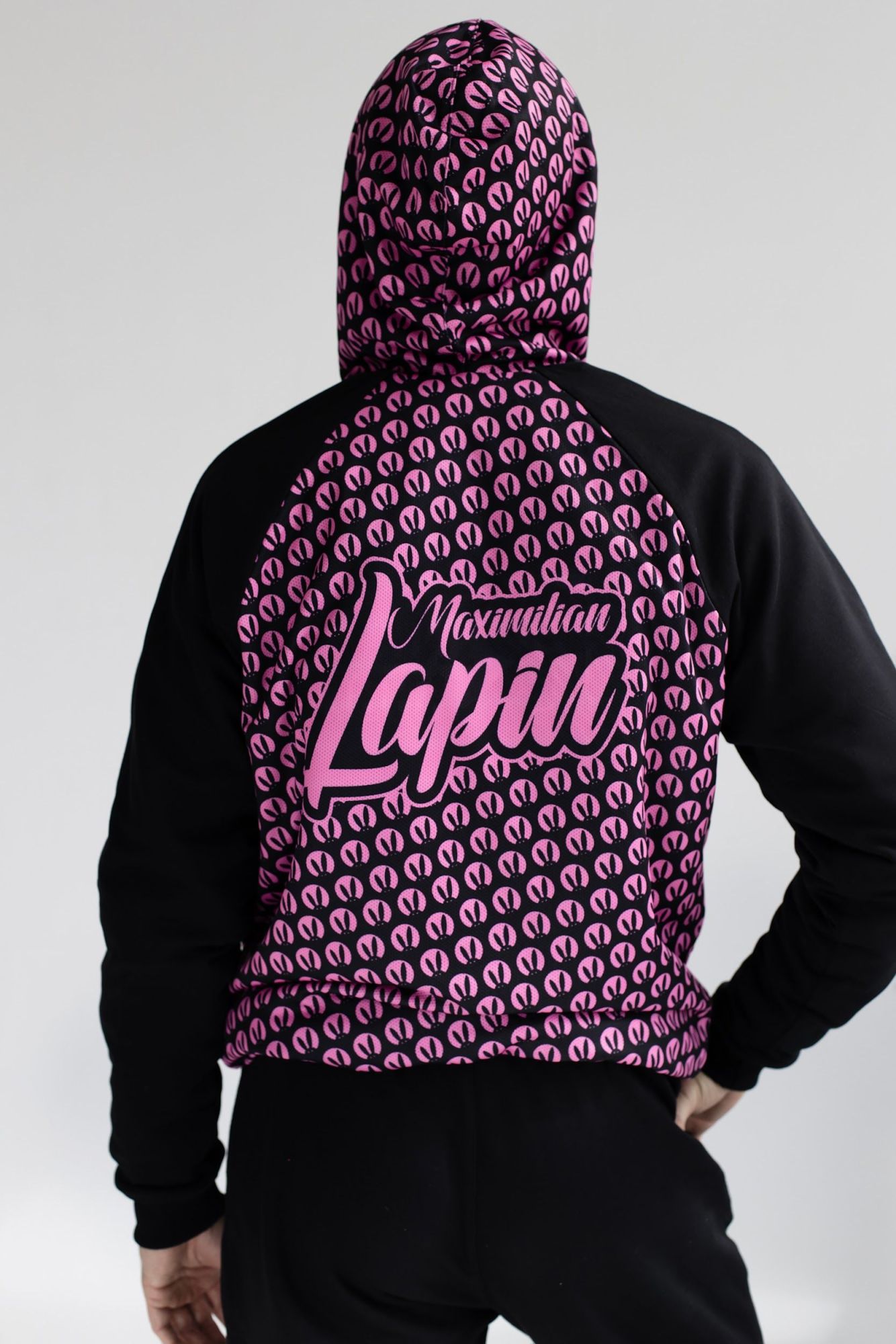 Костюм PinkRabbit из хлопкового футера, двусторонний, чёрный