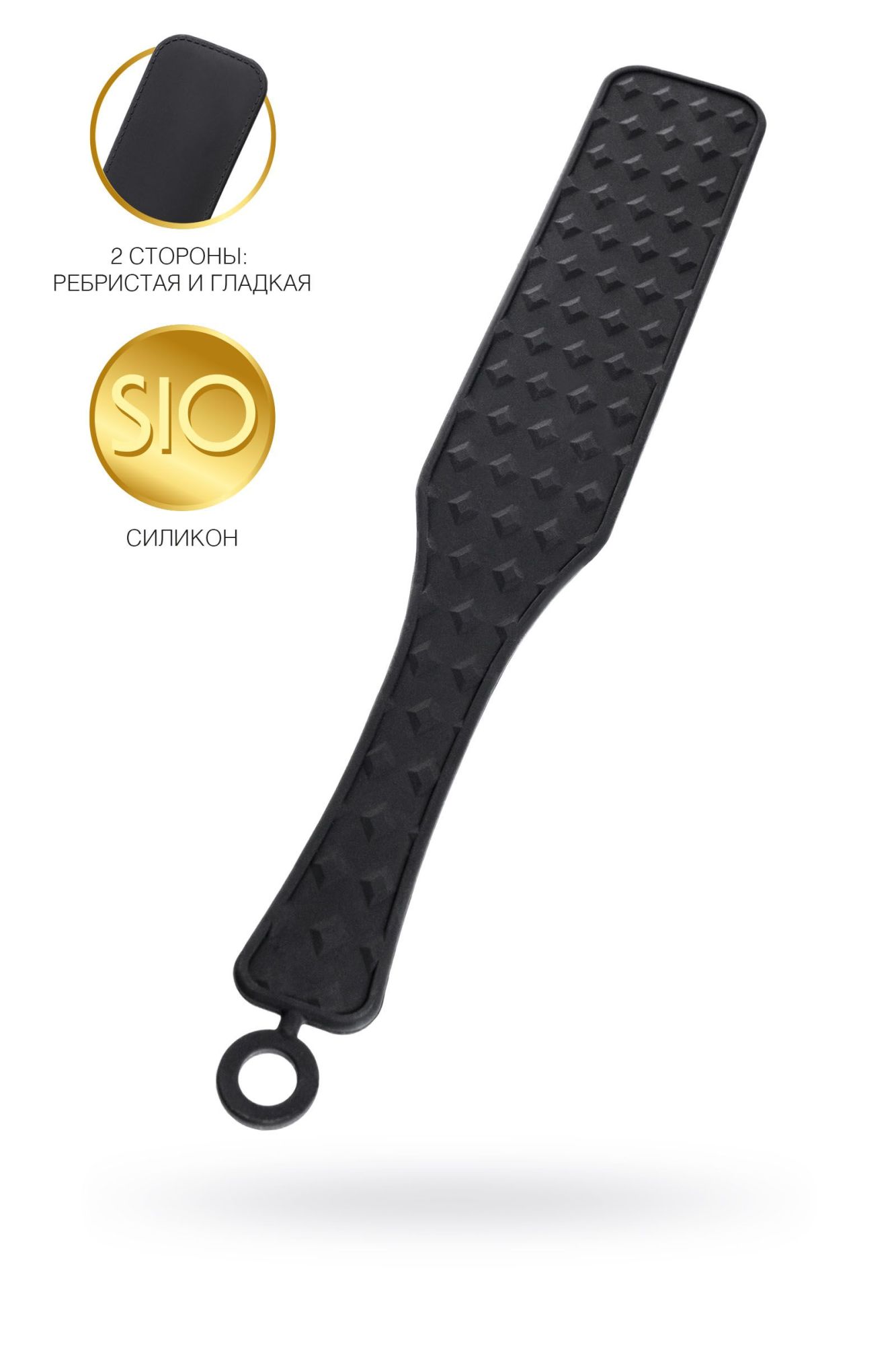 шлепалка toyfa theatre, силикон, чёрная, 37,5 см в Воронеже