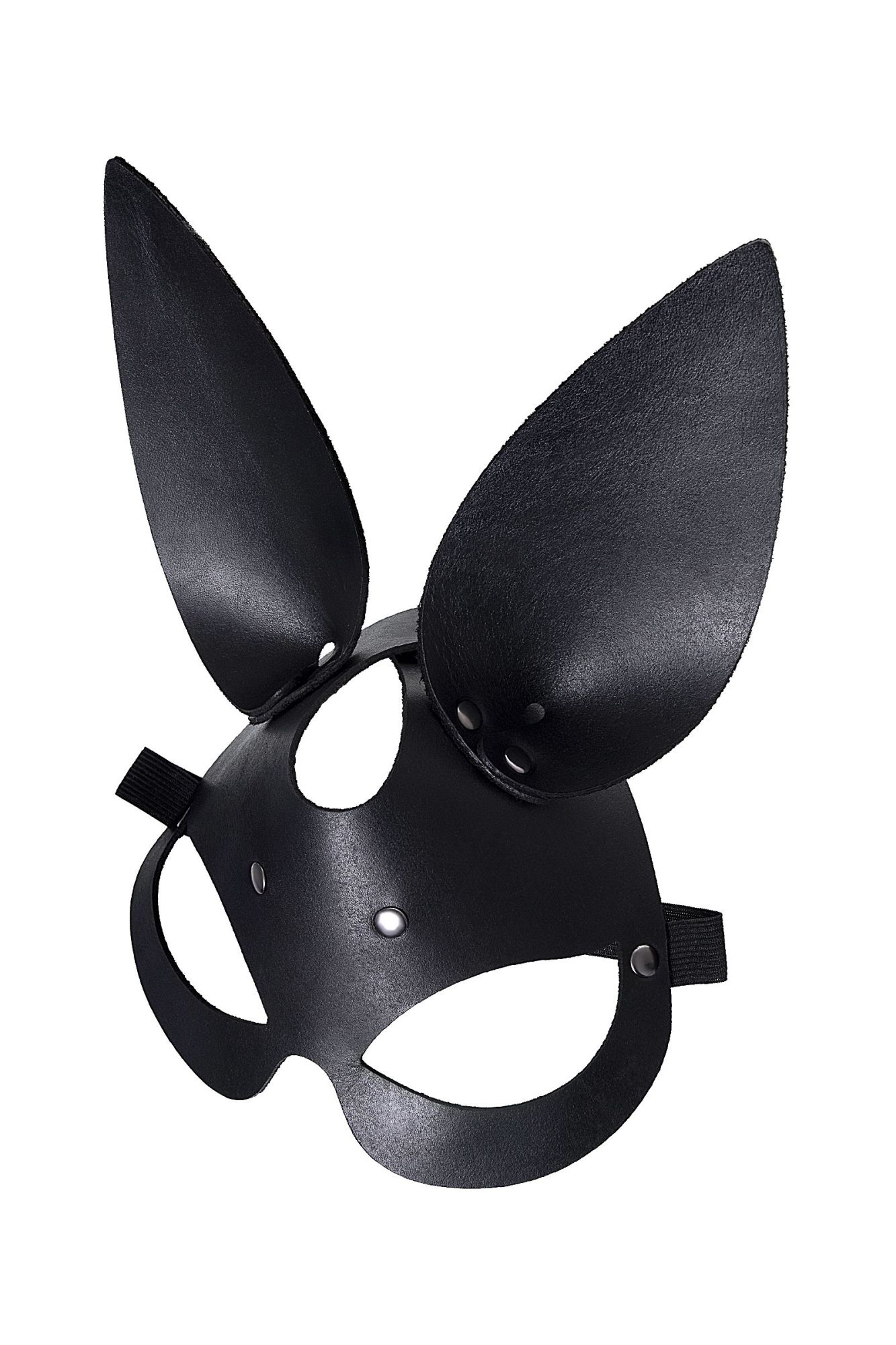 маска pecado bdsm, с ушками зайки, натуральная кожа, черный в Воронеже