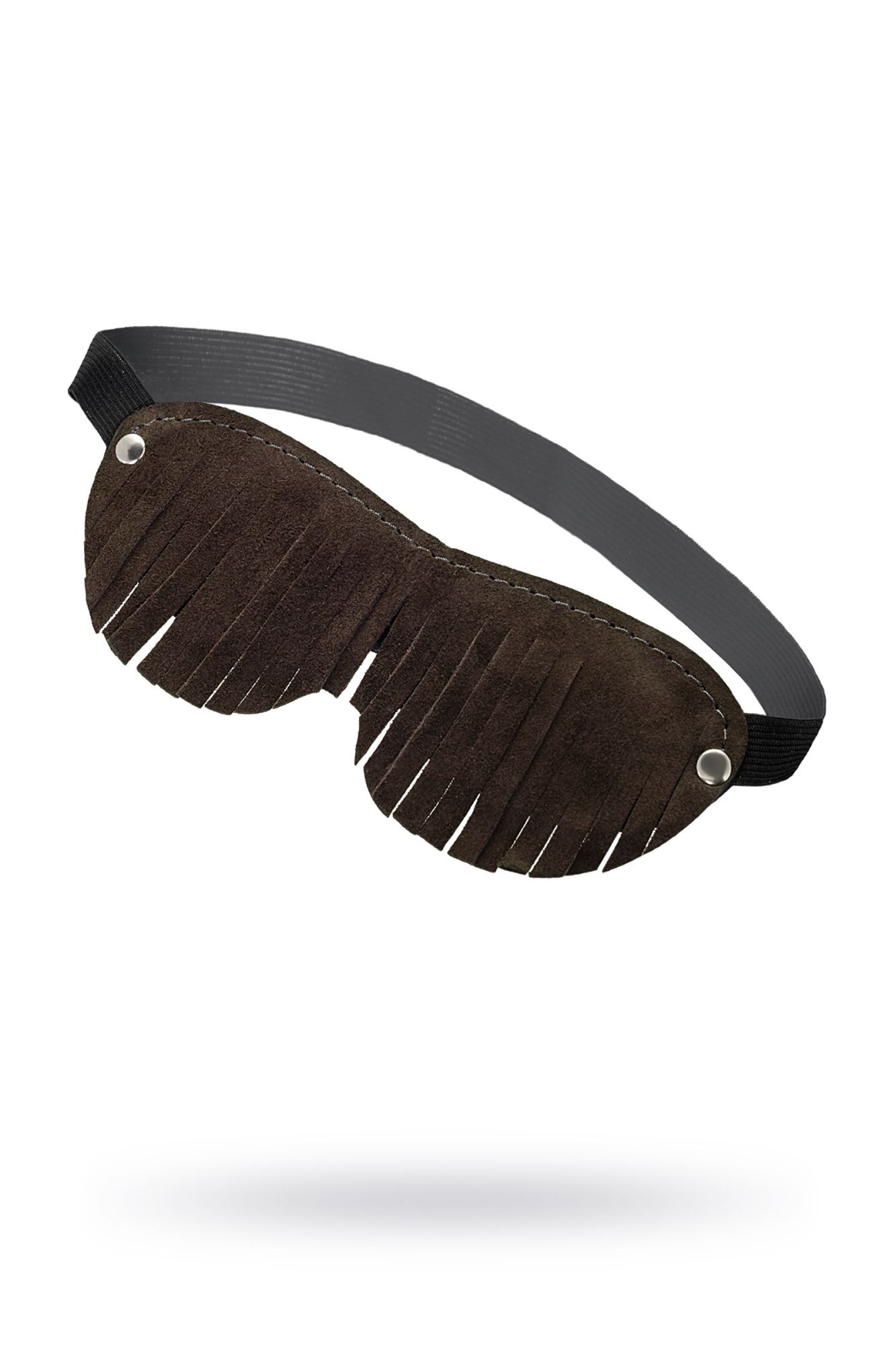 маска pecado bdsm, с бахромой, натуральный велюр, коричневый в Воронеже