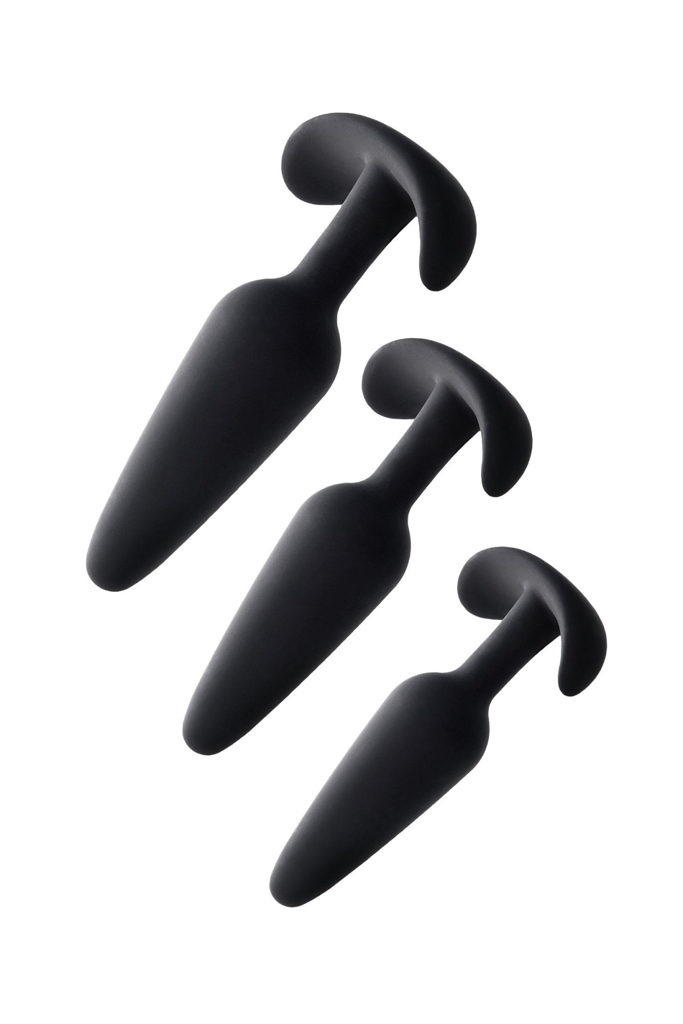 набор анальных втулок toyfa popo pleasure eridani, силикон, черный, 3 шт. в Воронеже