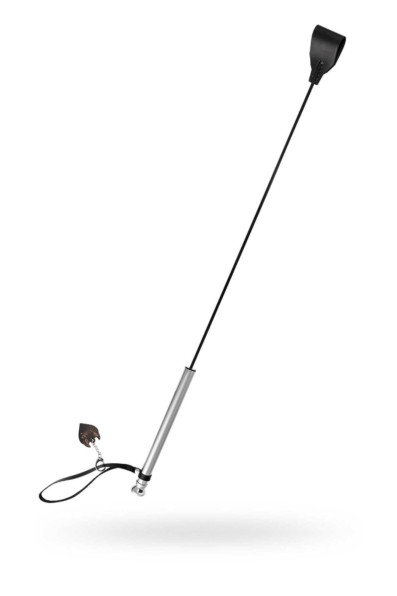 стек pecado bdsm, с металлической рукоятью, модель 2, натуральная кожа, чёрный в Воронеже