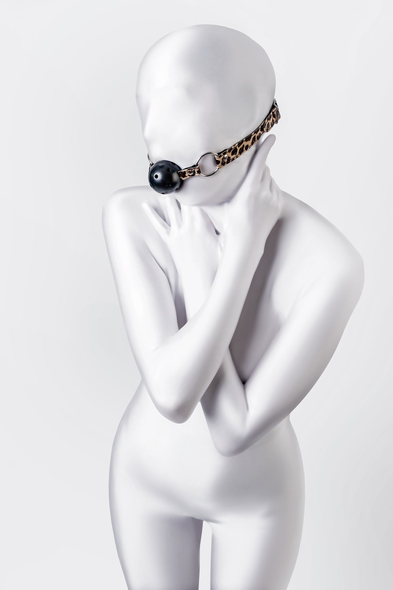 кляп anonymo #0302, abs пластик, черный, 64 см в Воронеже