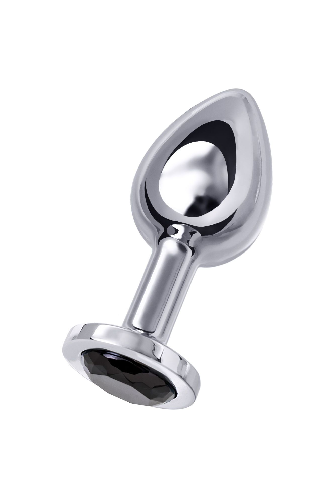 анальная втулка metal by toyfa, металл, серебряная, с черным кристаллом, 10 см, ø 4 см, 360 г в Воронеже