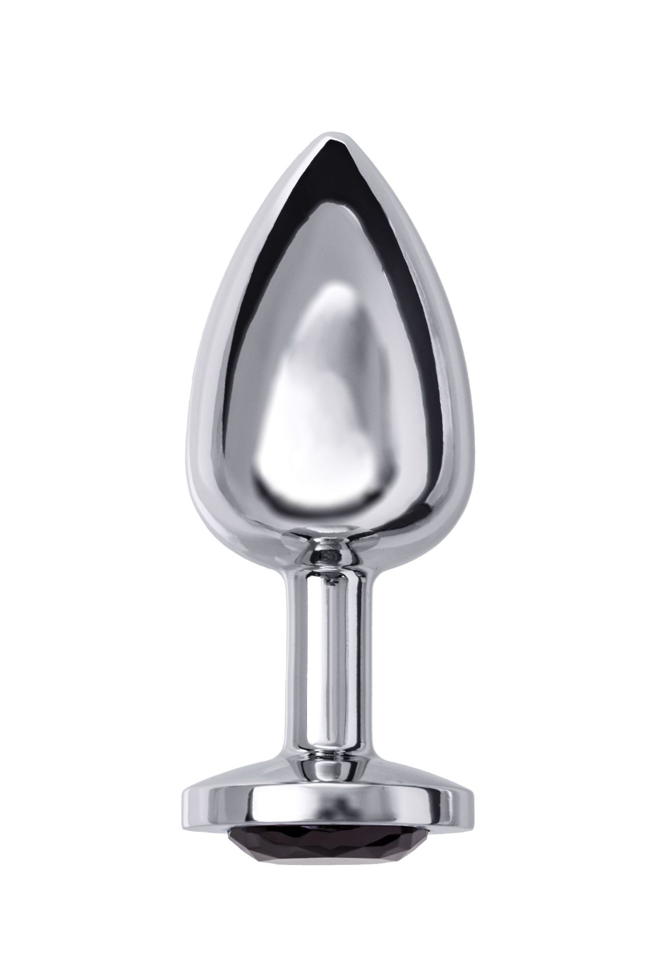 анальная втулка metal by toyfa, металл, серебряная, с черным кристаллом, 10 см, ø 4 см, 360 г в Воронеже